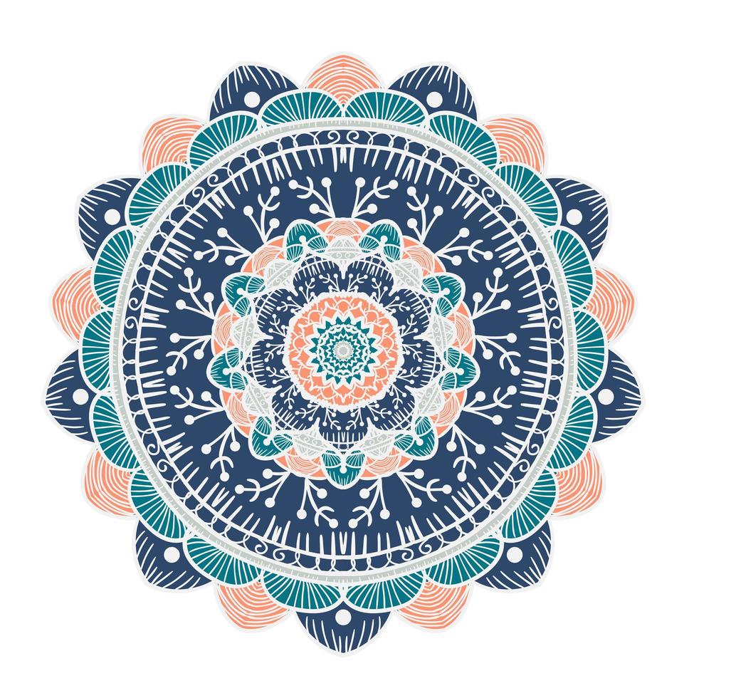 Mandala Line Template vector