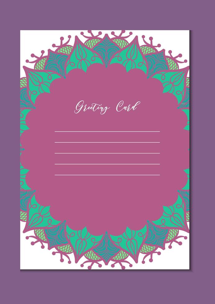 Mandala vintage template card vector
