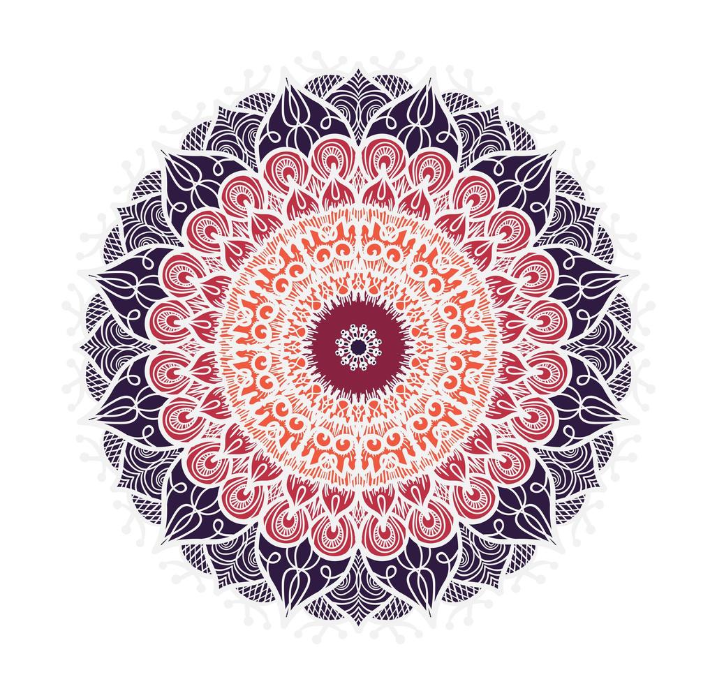 Mandala Line Template vector