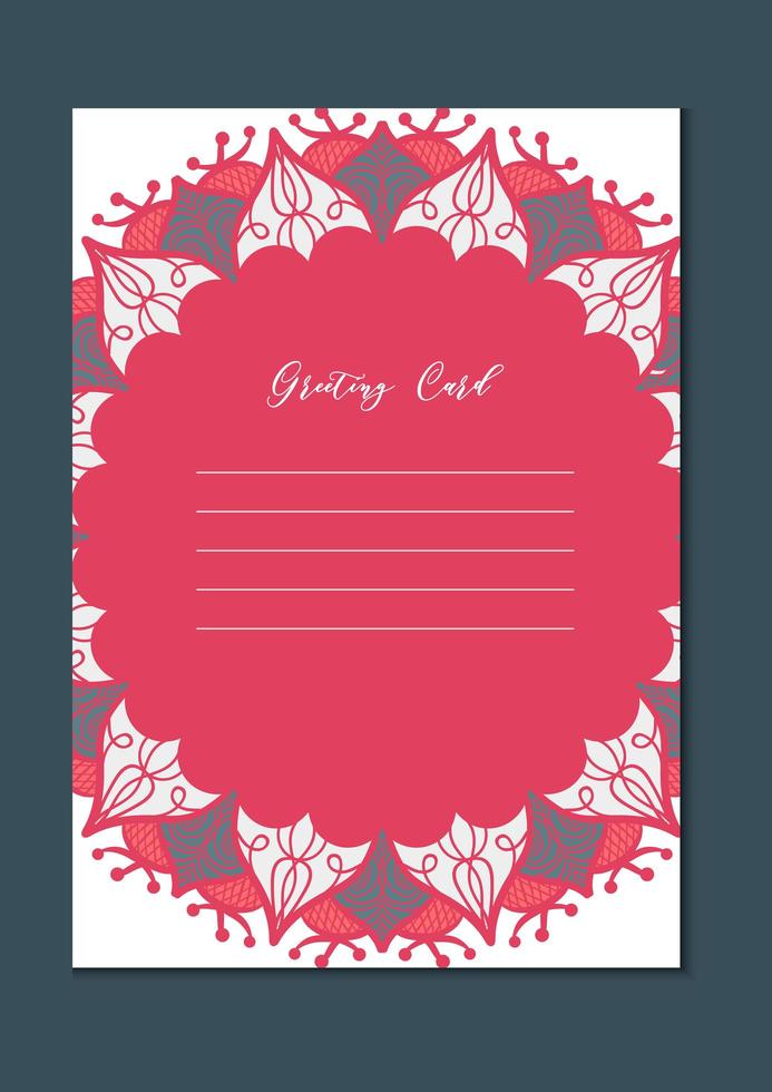 Mandala vintage template card vector