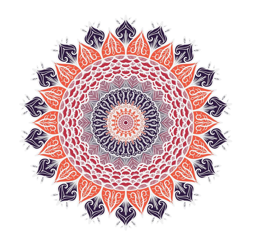 Mandala Line Template vector