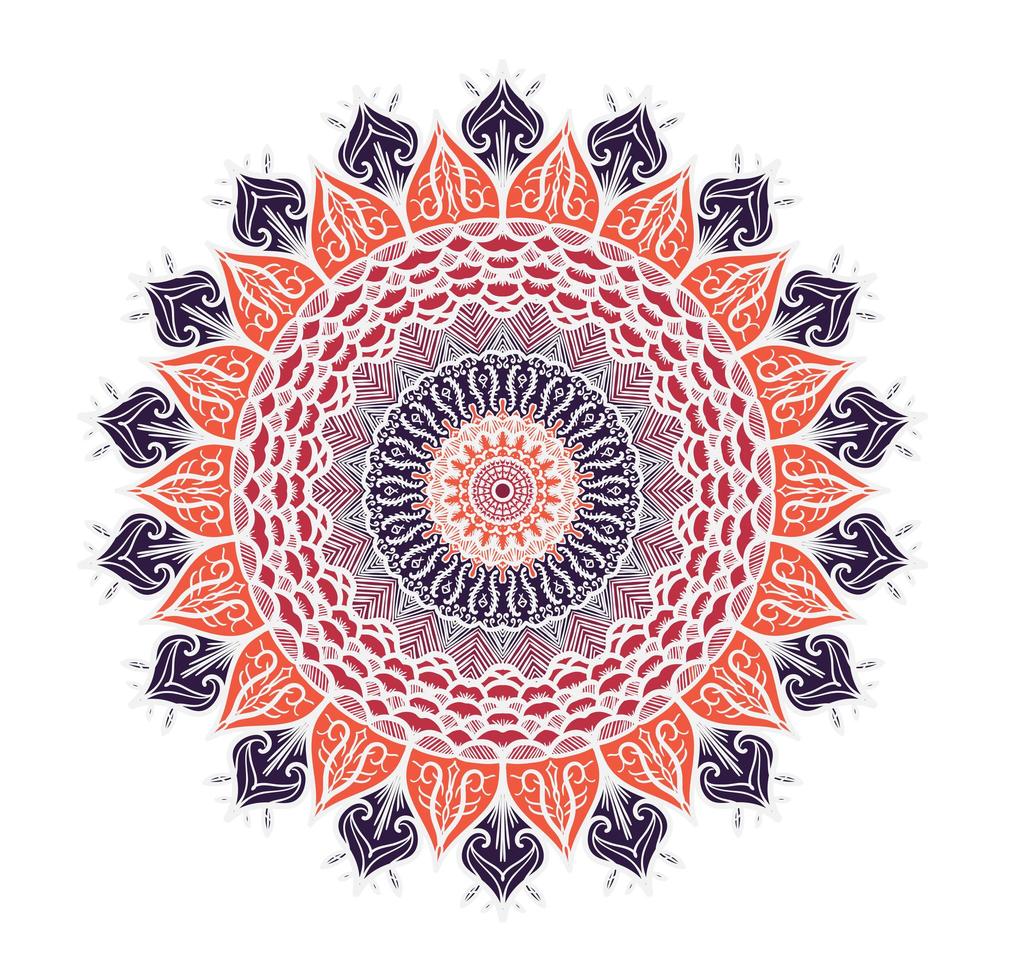 Mandala Line Template vector