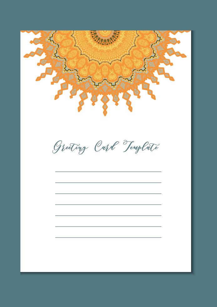 Mandala vintage template card vector