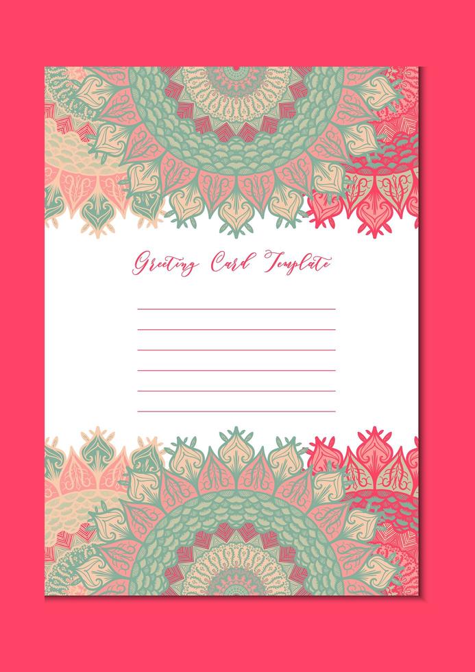 Mandala vintage template card vector