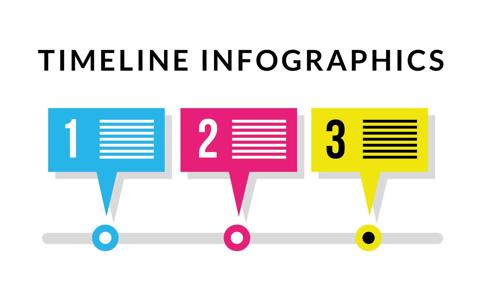 Timeline Infographic template with numbers vector