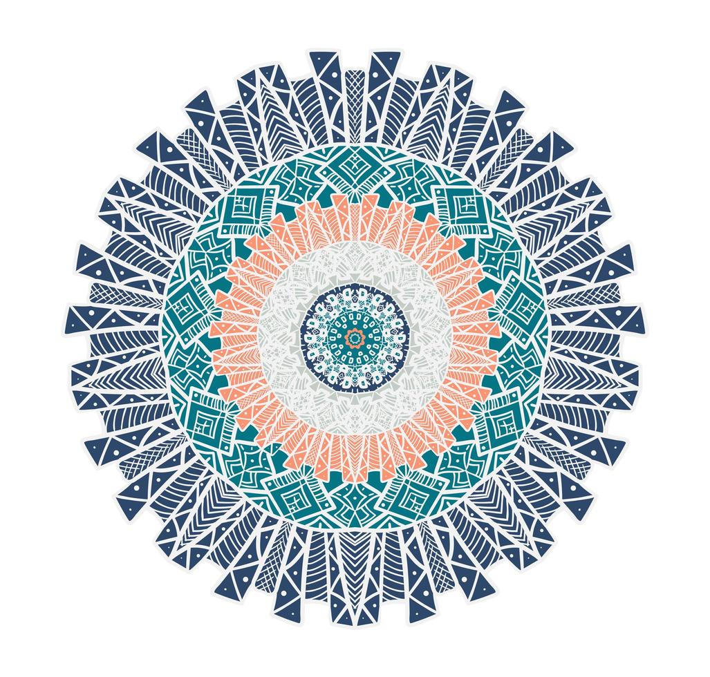 Mandala Line Template vector