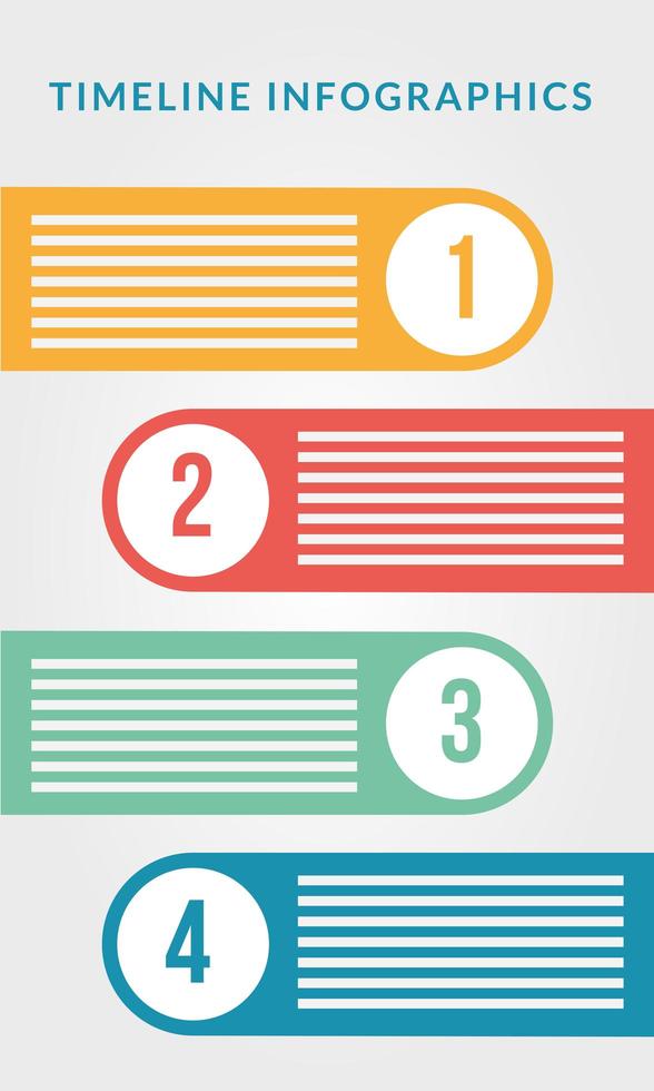 Timeline infographic template with number labels vector