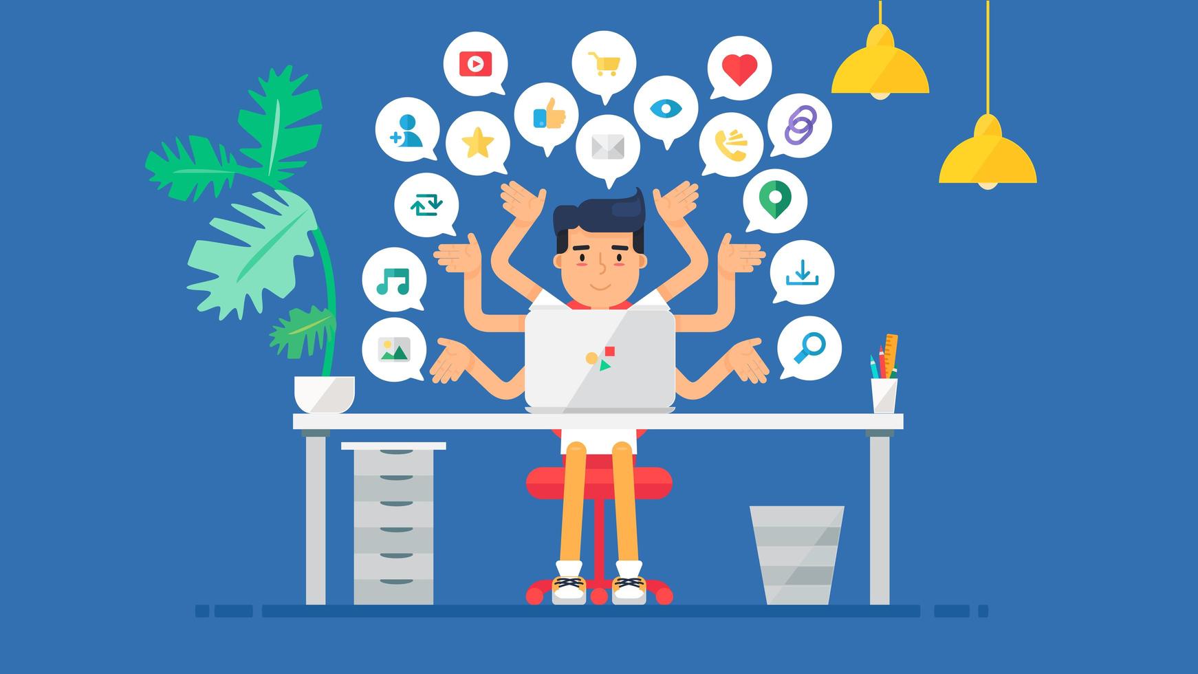 Web Virtual Socail Networks vector