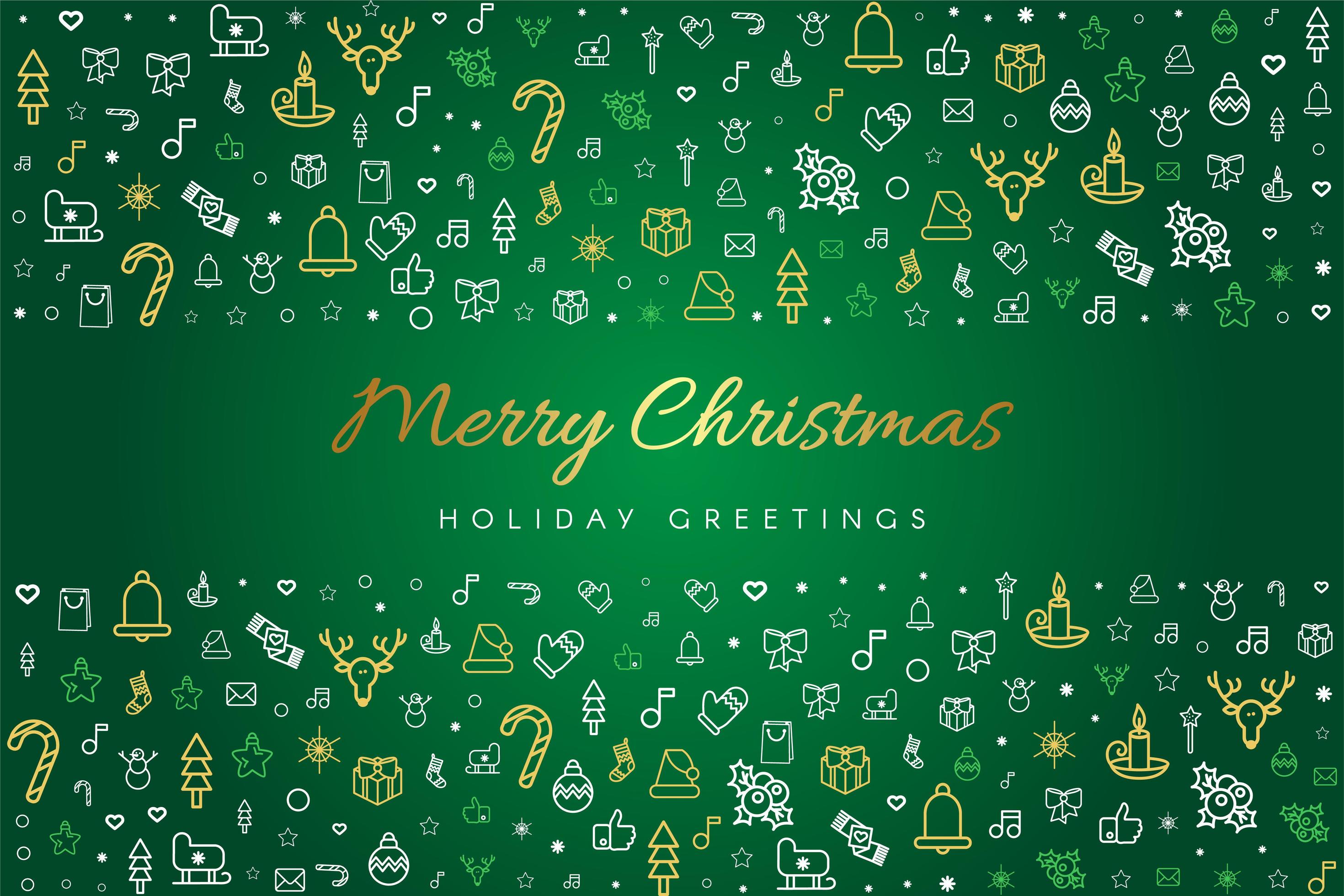 Merry Christmas greeting card vector template 1974120 Vector Art at
