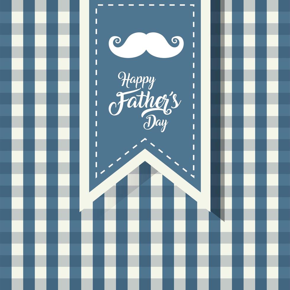 mustache with label of fathers day vector design