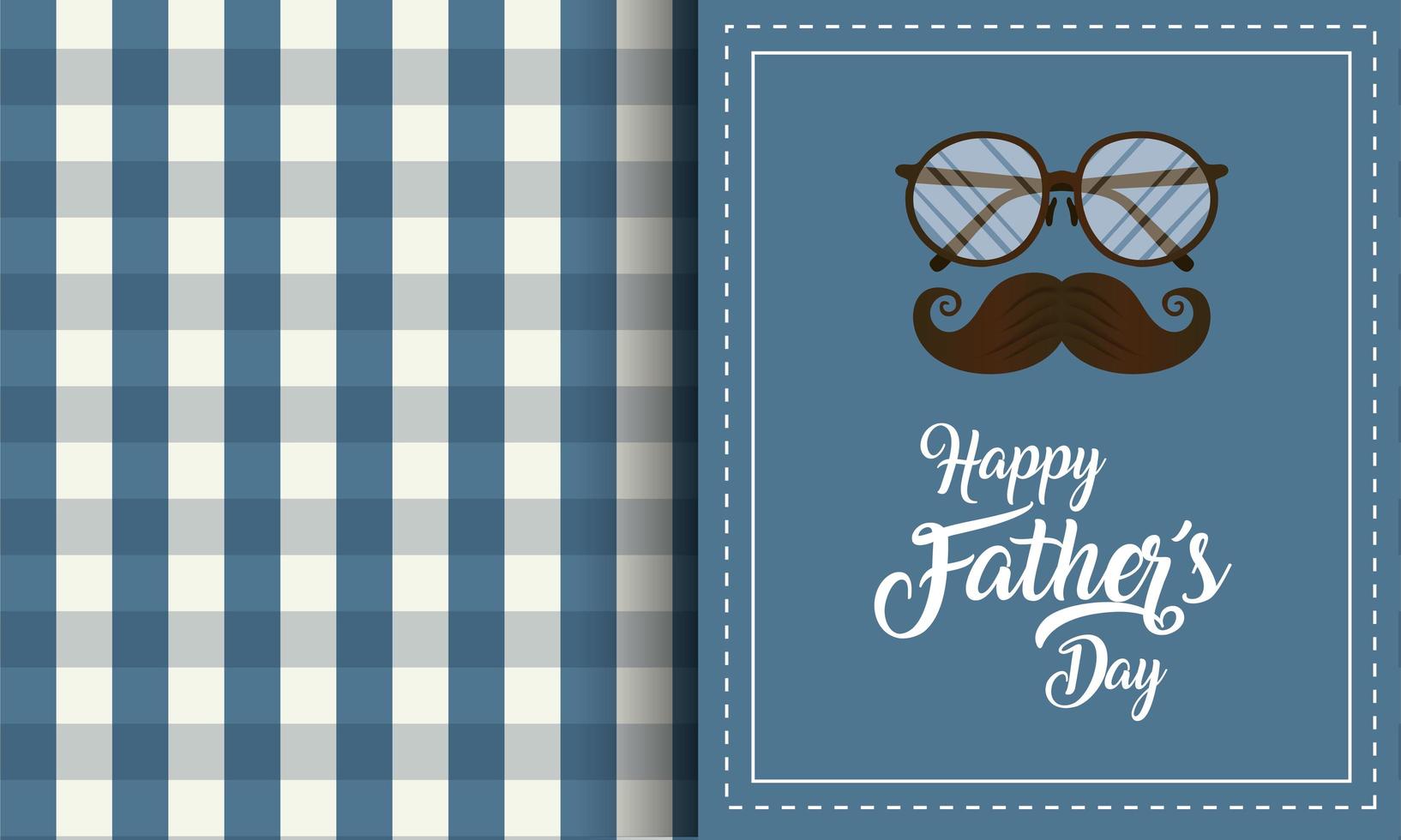 Glasses and mustache for Father's day celebration vector
