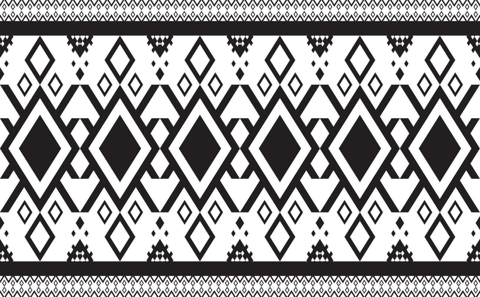 Abstract geometric pattern seamless black and white vector