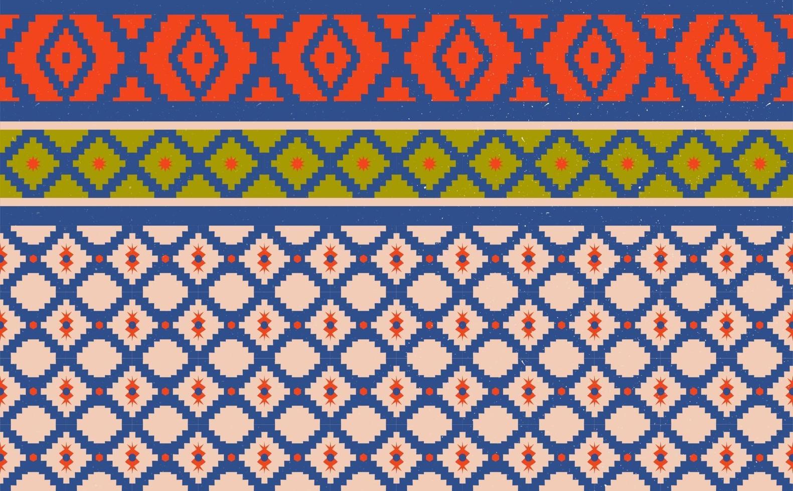 Abstract geometric native pattern seamless vector.Repeating geometric vector