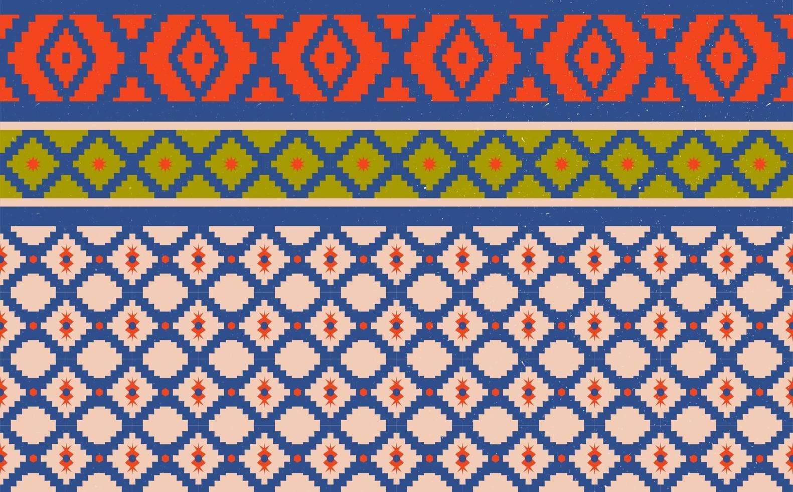 Abstract geometric native pattern seamless vector.Repeating geometric vector