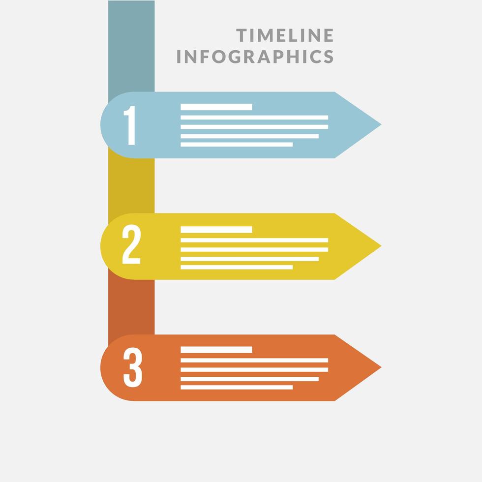 Timeline infographic template with number labels vector