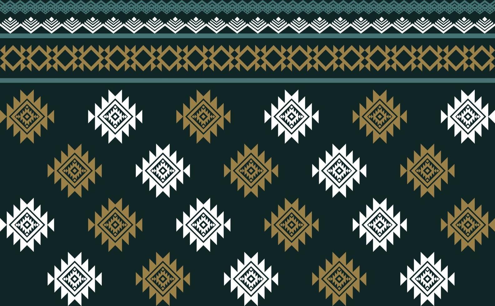 Abstract green geometric native pattern seamless vector. vector