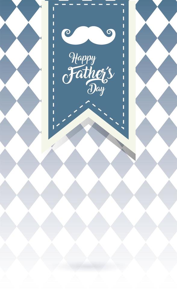 mustache with label of fathers day vector design