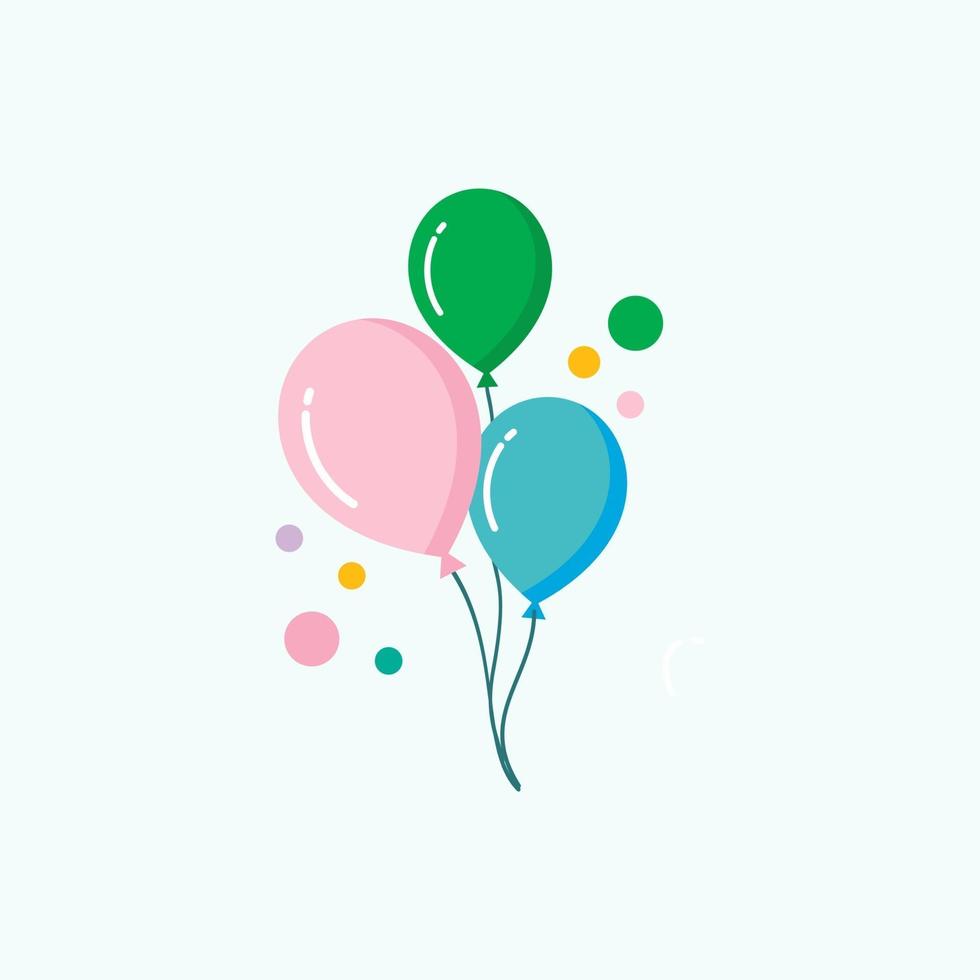 conjunto de globos de colores. coloridos globos festivos vector