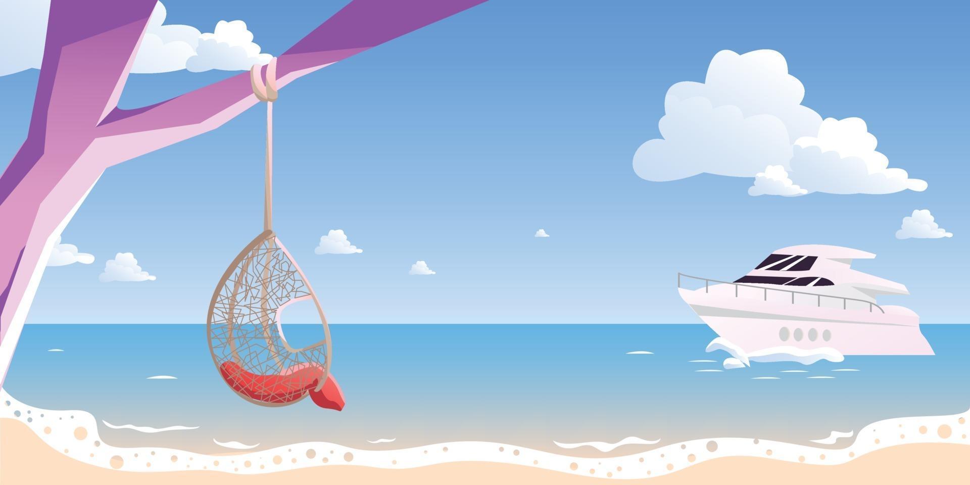 Background beach colorfull vector