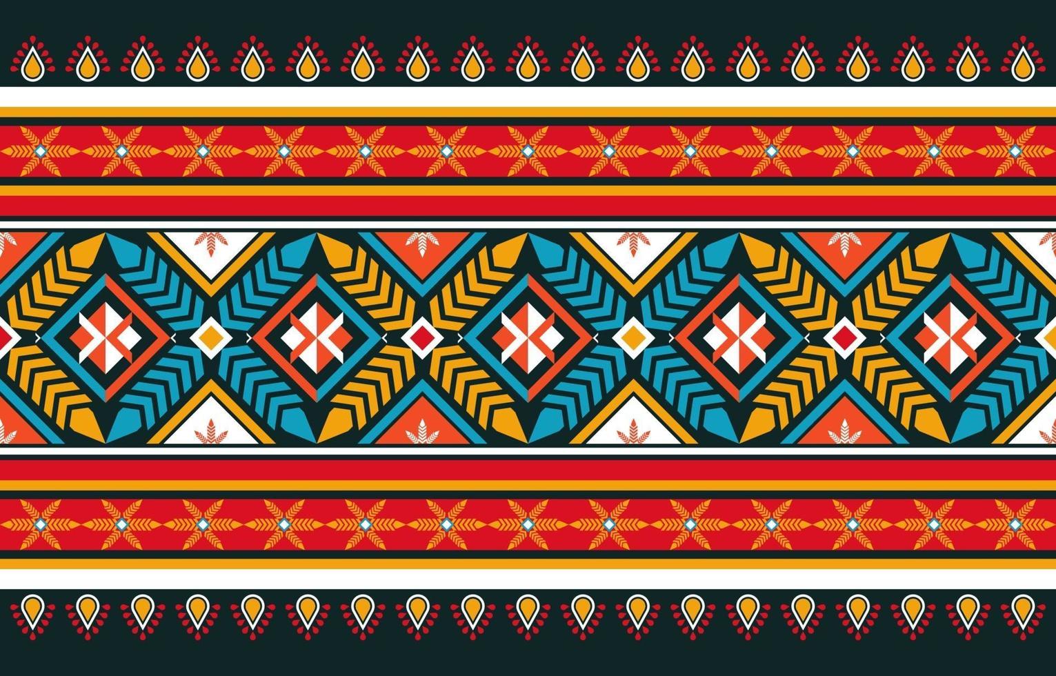 Abstract orange and red geometric native pattern seamless vector. vector