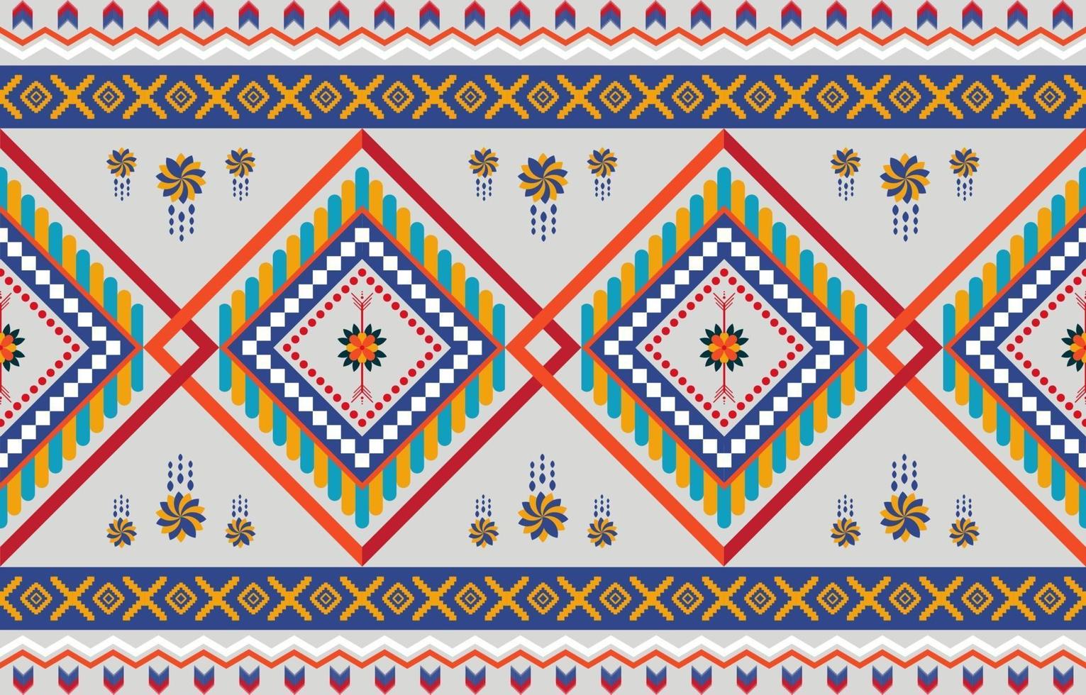 Abstract red geometric native pattern seamless vector