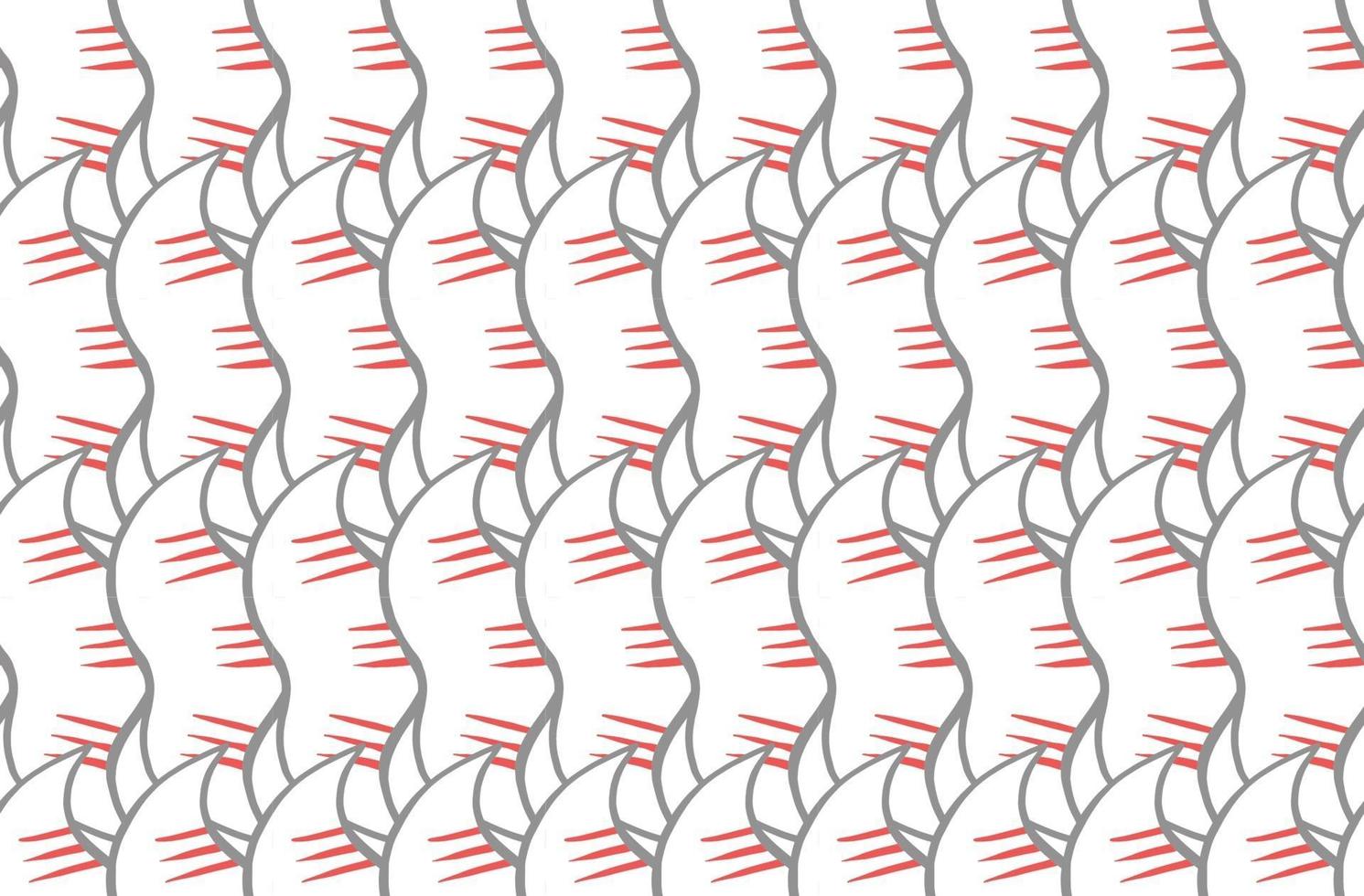 Vector texture background, seamless pattern. Hand drawn, grey, red, white colors.
