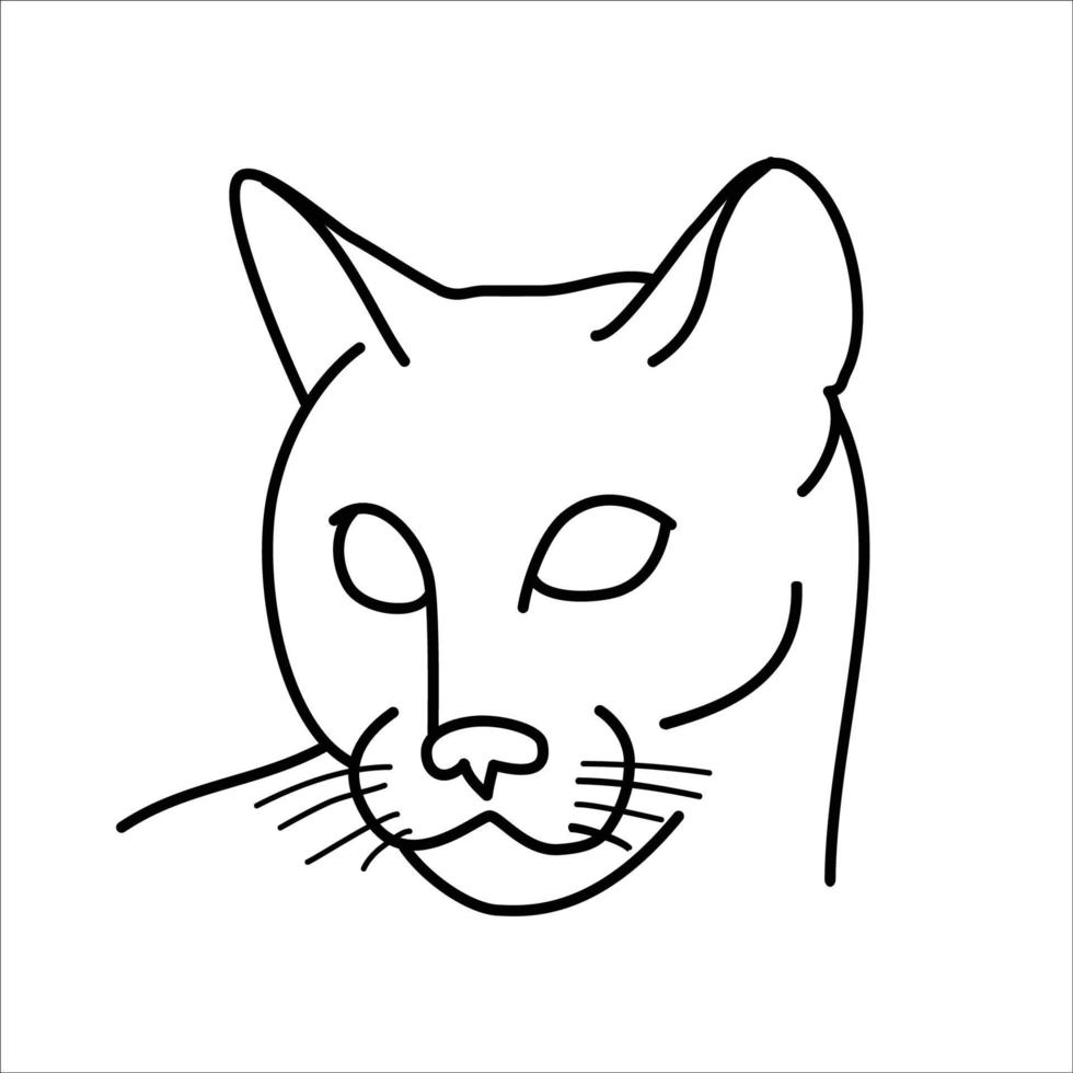 Animal cat icon design. Vector, clip art, illustration, line icon design style. vector