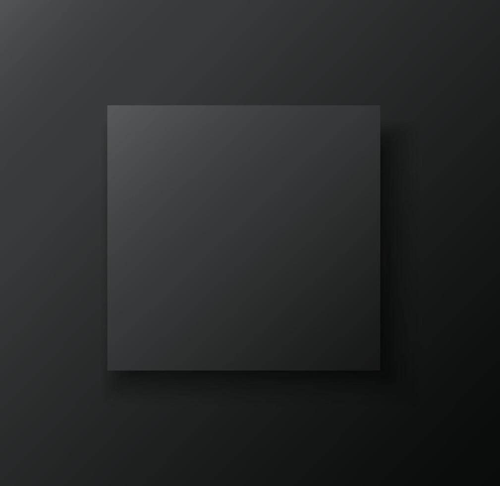 blank frame on black background vector illustration