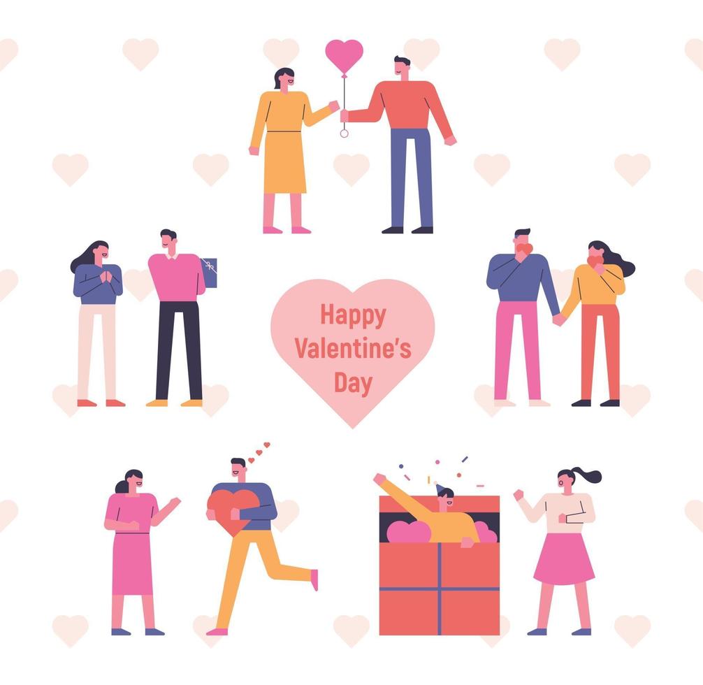 Happy valentine day. vector