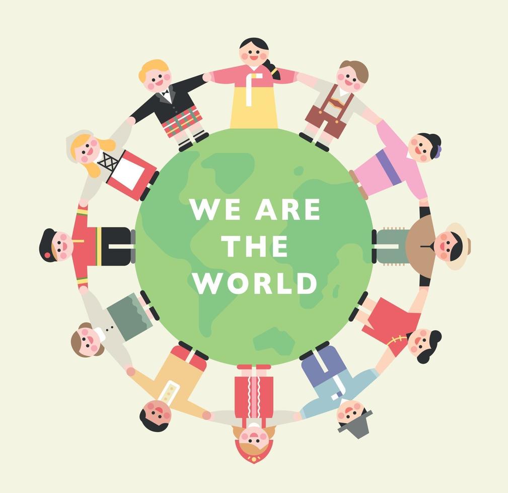 we are the world. vector