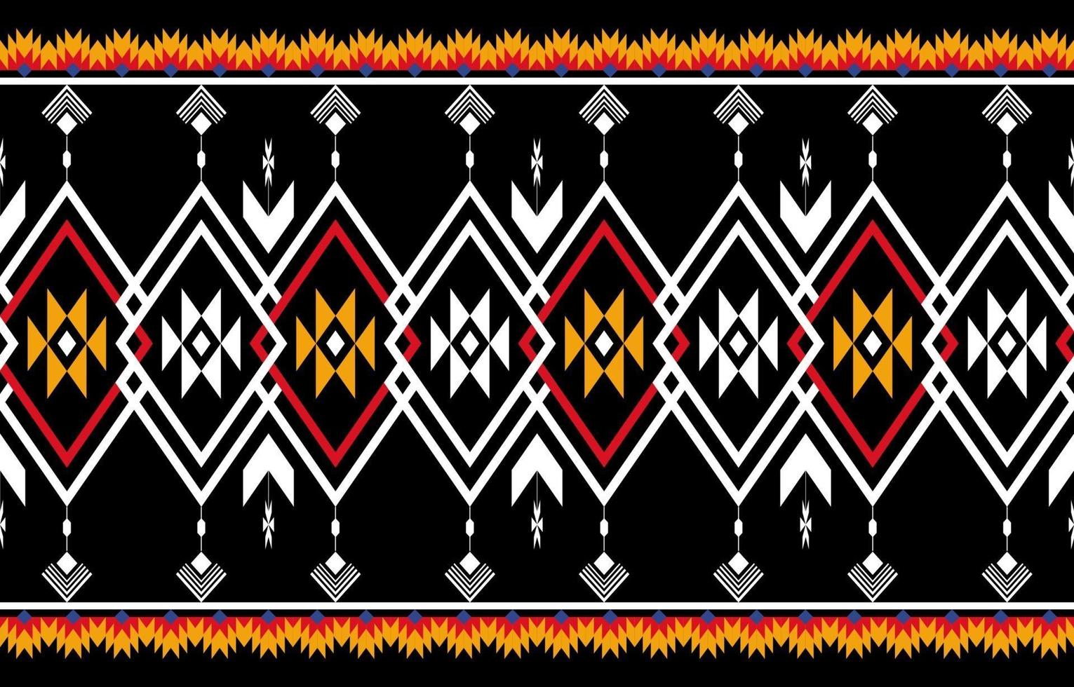 Abstract orange and red geometric native pattern seamless vector. vector
