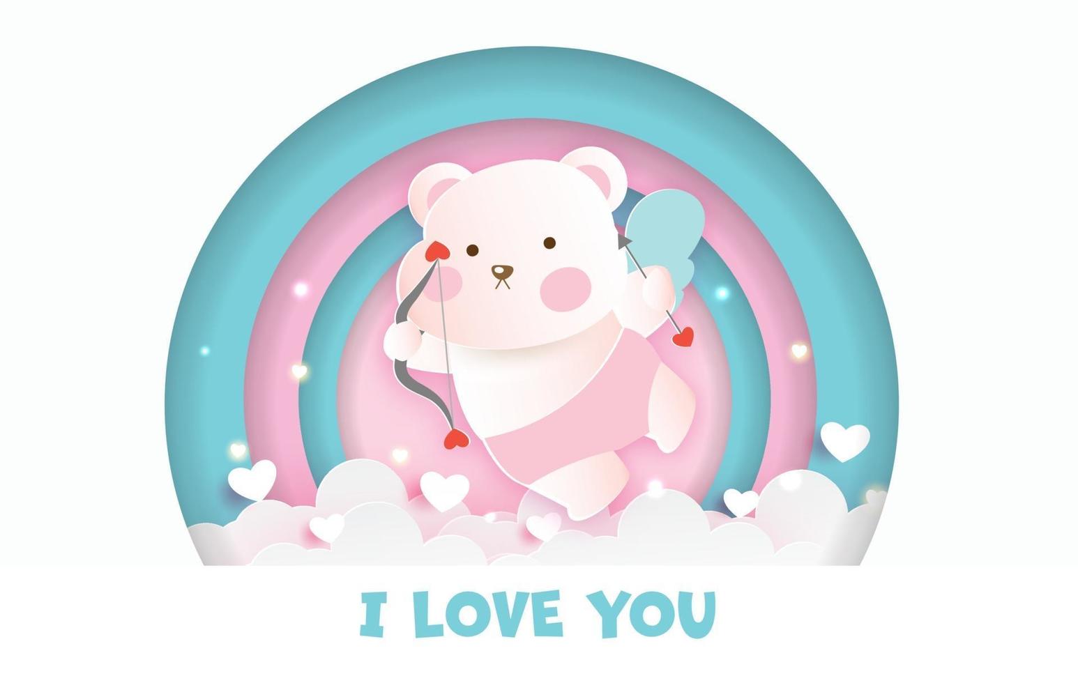 tarjeta de felicitación del día de san valentín. vector