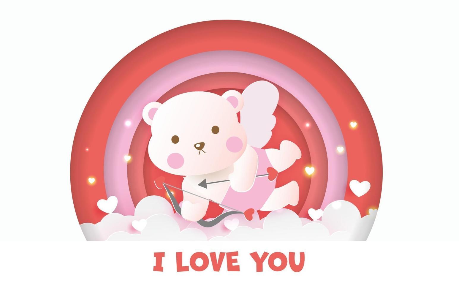 Valentine's day greeting card . vector