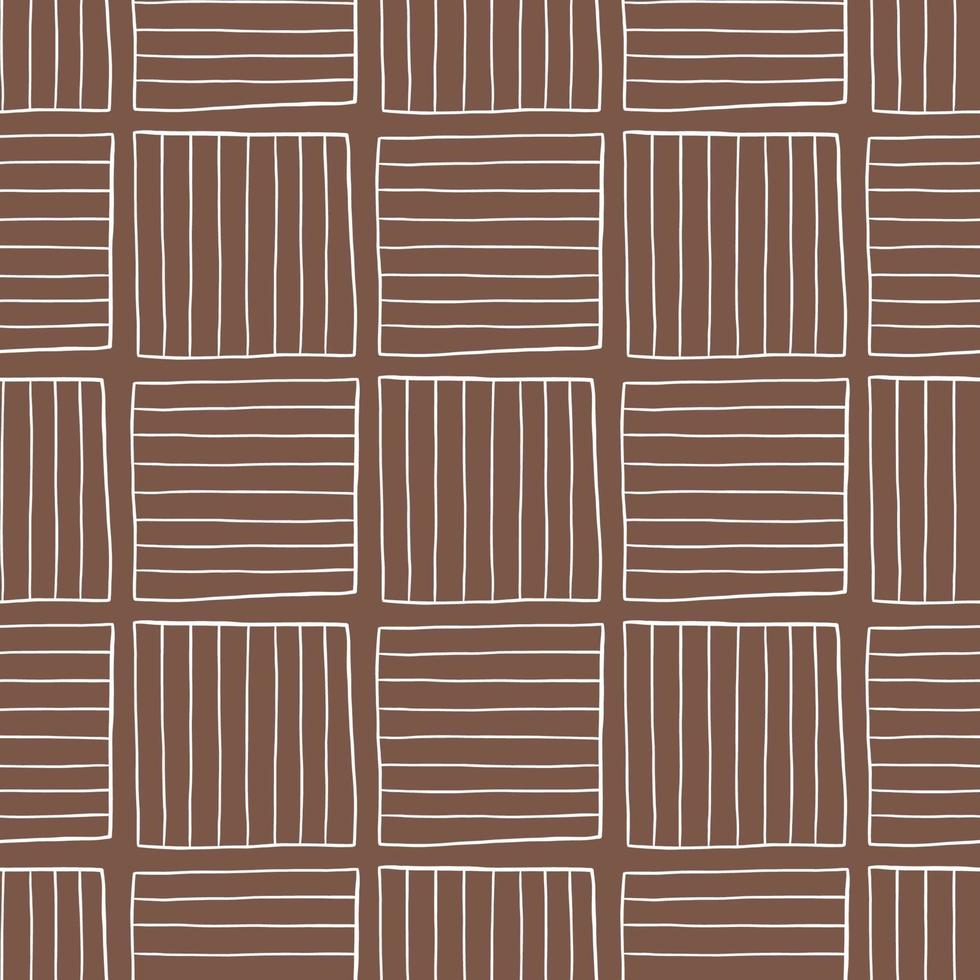 Vector seamless texture background pattern. Hand drawn, brown, white colors.