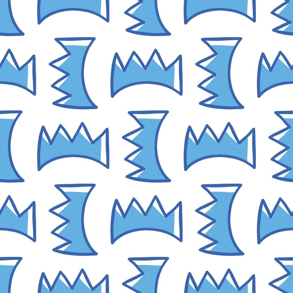 Vector seamless texture background pattern. Hand drawn, blue, white colors.