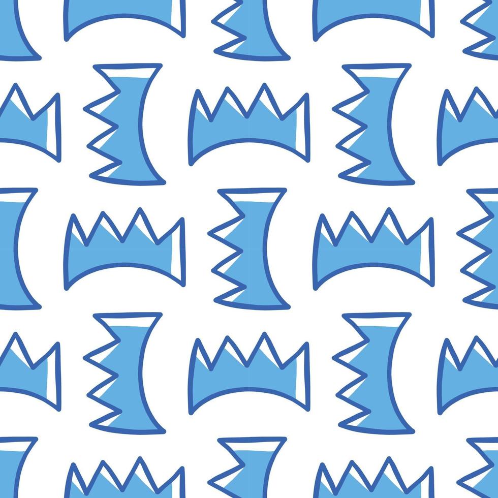 Vector seamless texture background pattern. Hand drawn, blue, white colors.