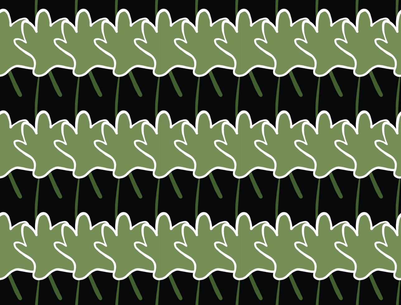Vector texture background, seamless pattern. Hand drawn, green, black, white colors.