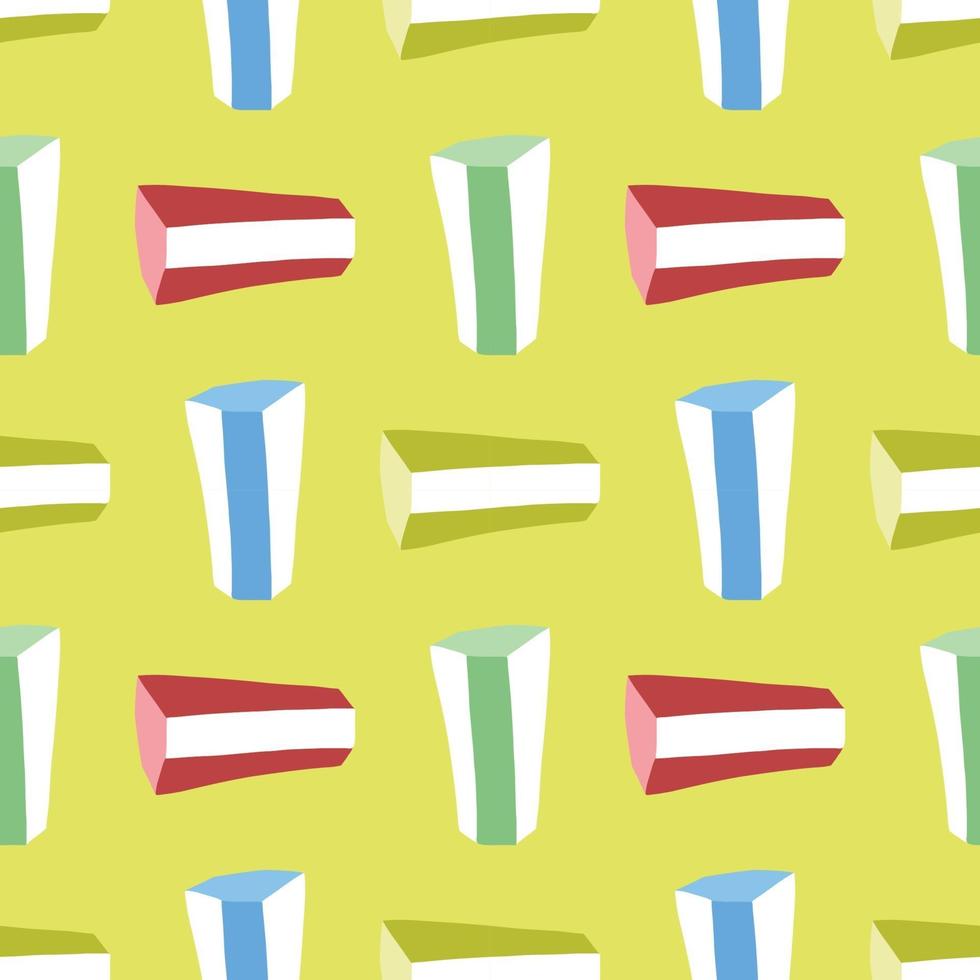 Vector seamless texture background pattern. Hand drawn and colorful, yellow background.