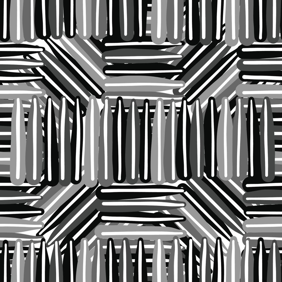 Vector seamless texture background pattern. Hand drawn, black, grey, white colors.