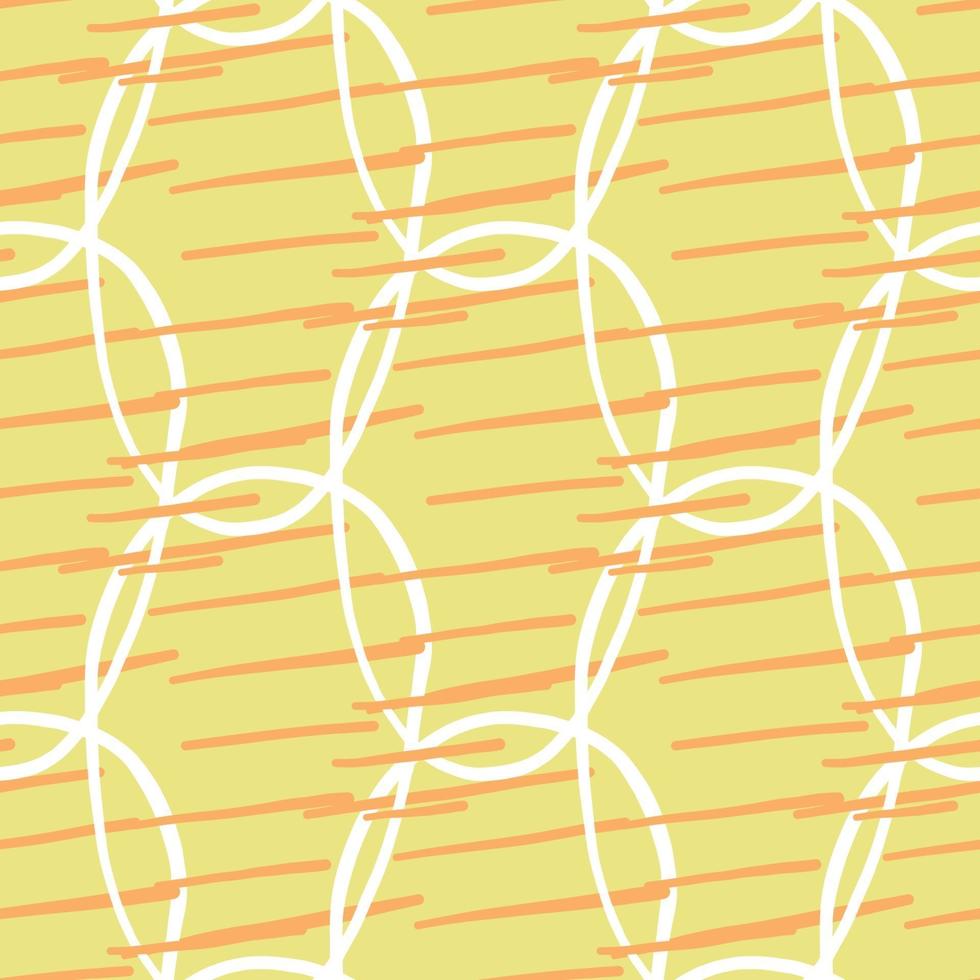 Vector seamless texture background pattern. Hand drawn, yellow, orange, white colors.