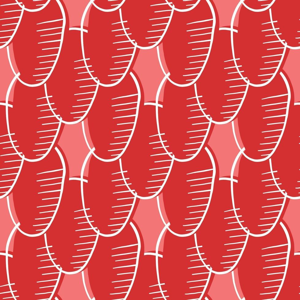 Vector seamless texture background pattern. Hand drawn, red, white colors.