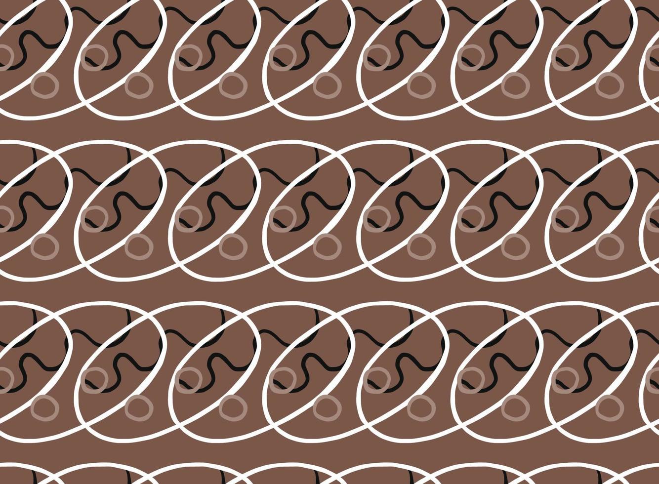 Vector texture background, seamless pattern. Hand drawn, brown, white, black colors.