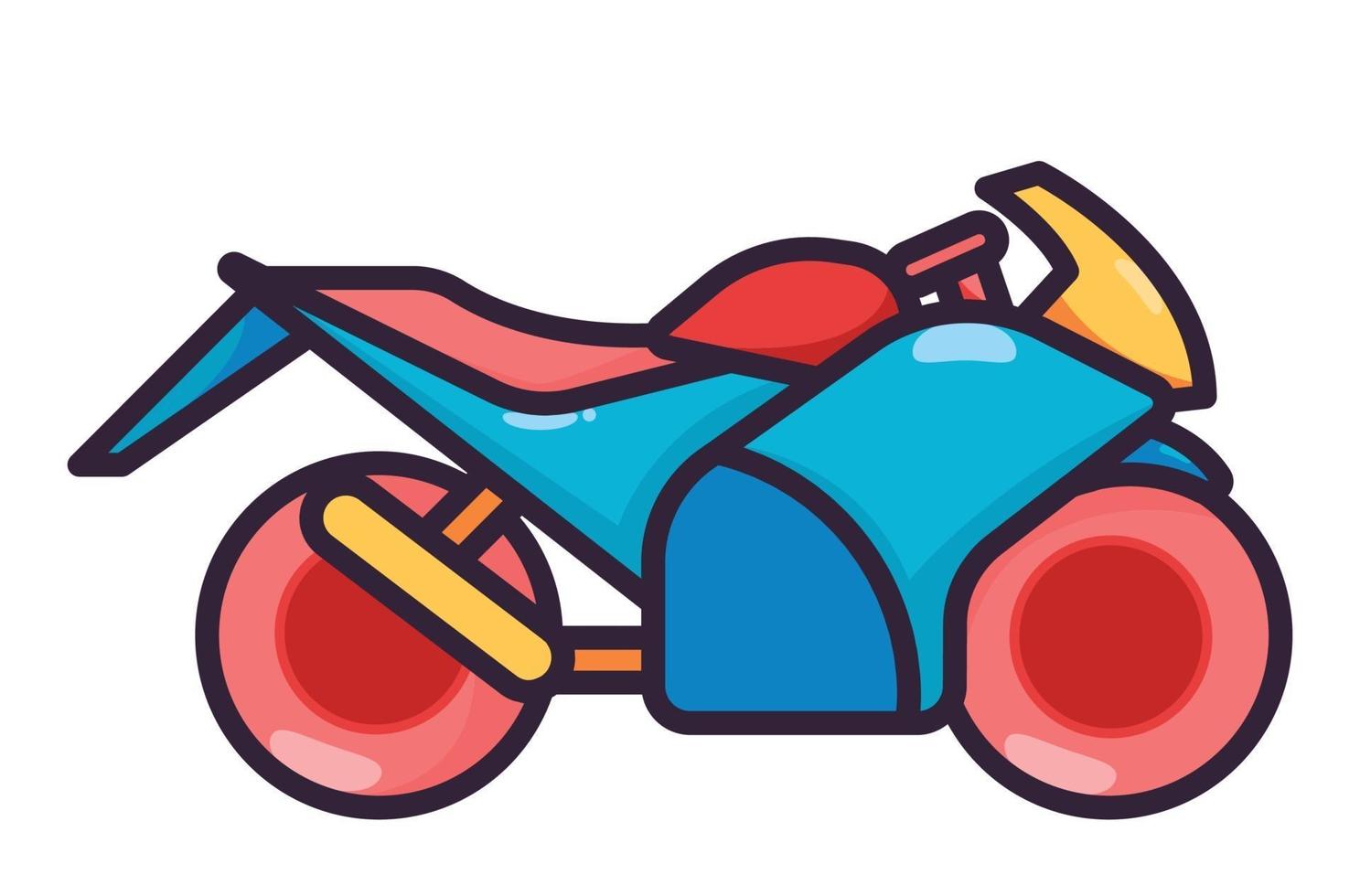 ilustración de motocicleta colorida vector