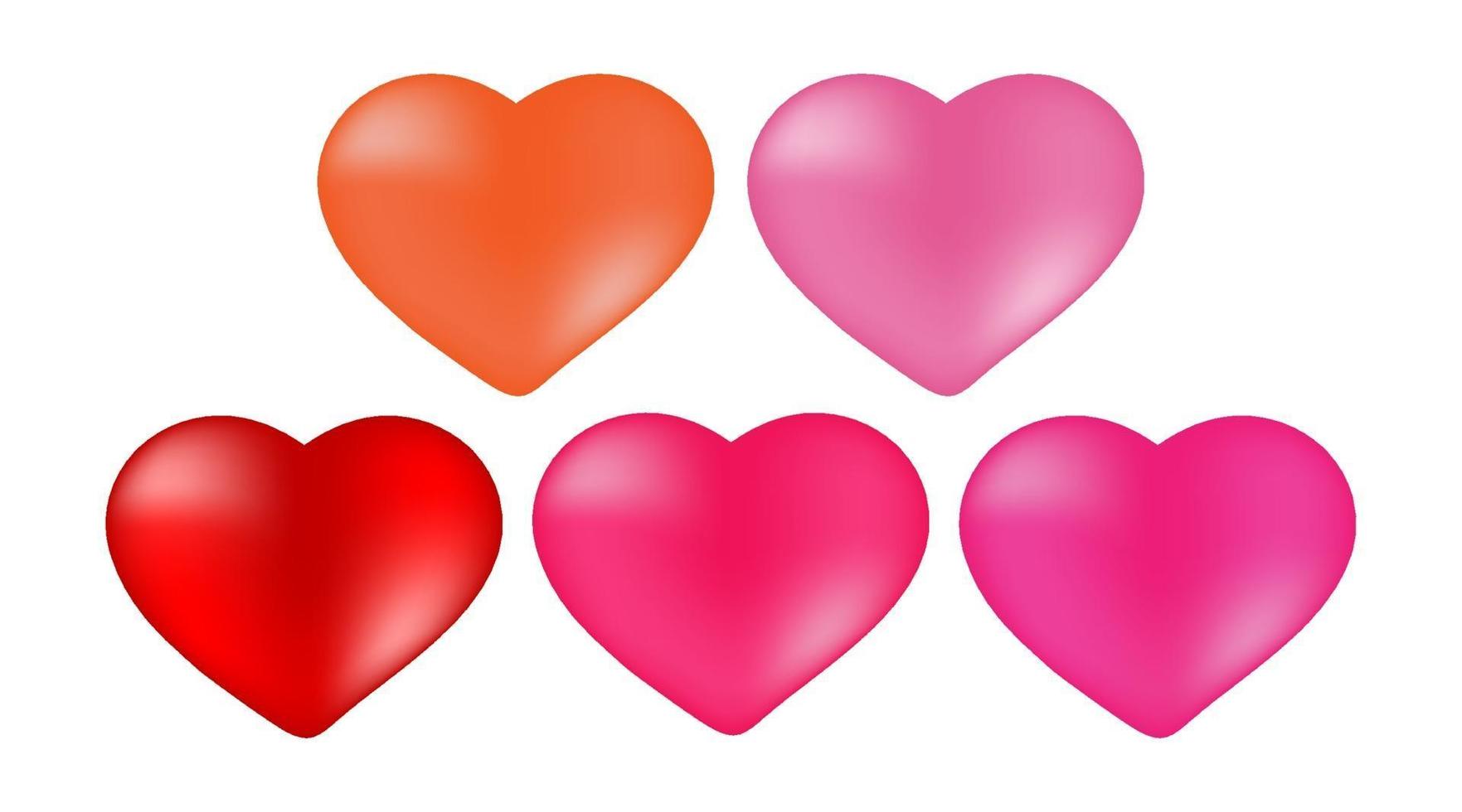 decorative heart element for valentines design vector