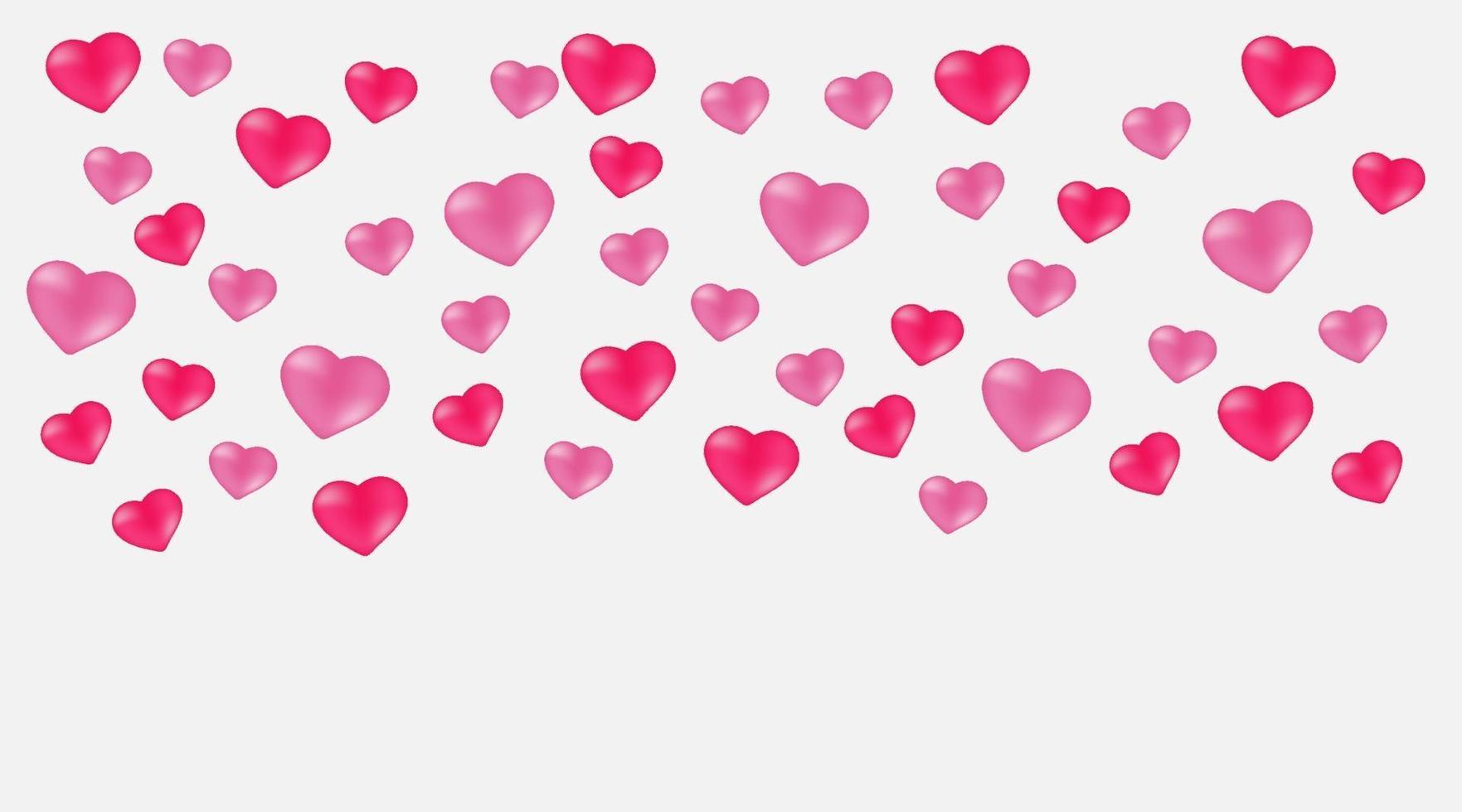 flying heart background vector