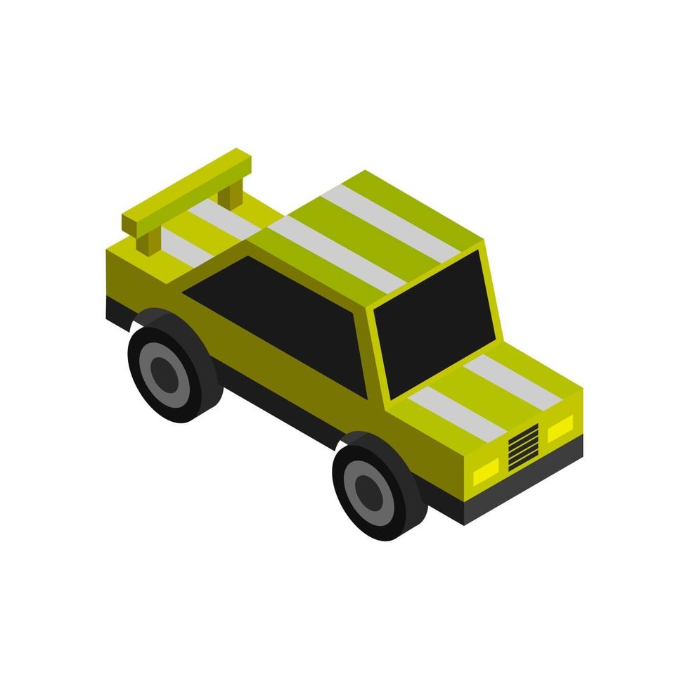 Isometric Car On White Background vector