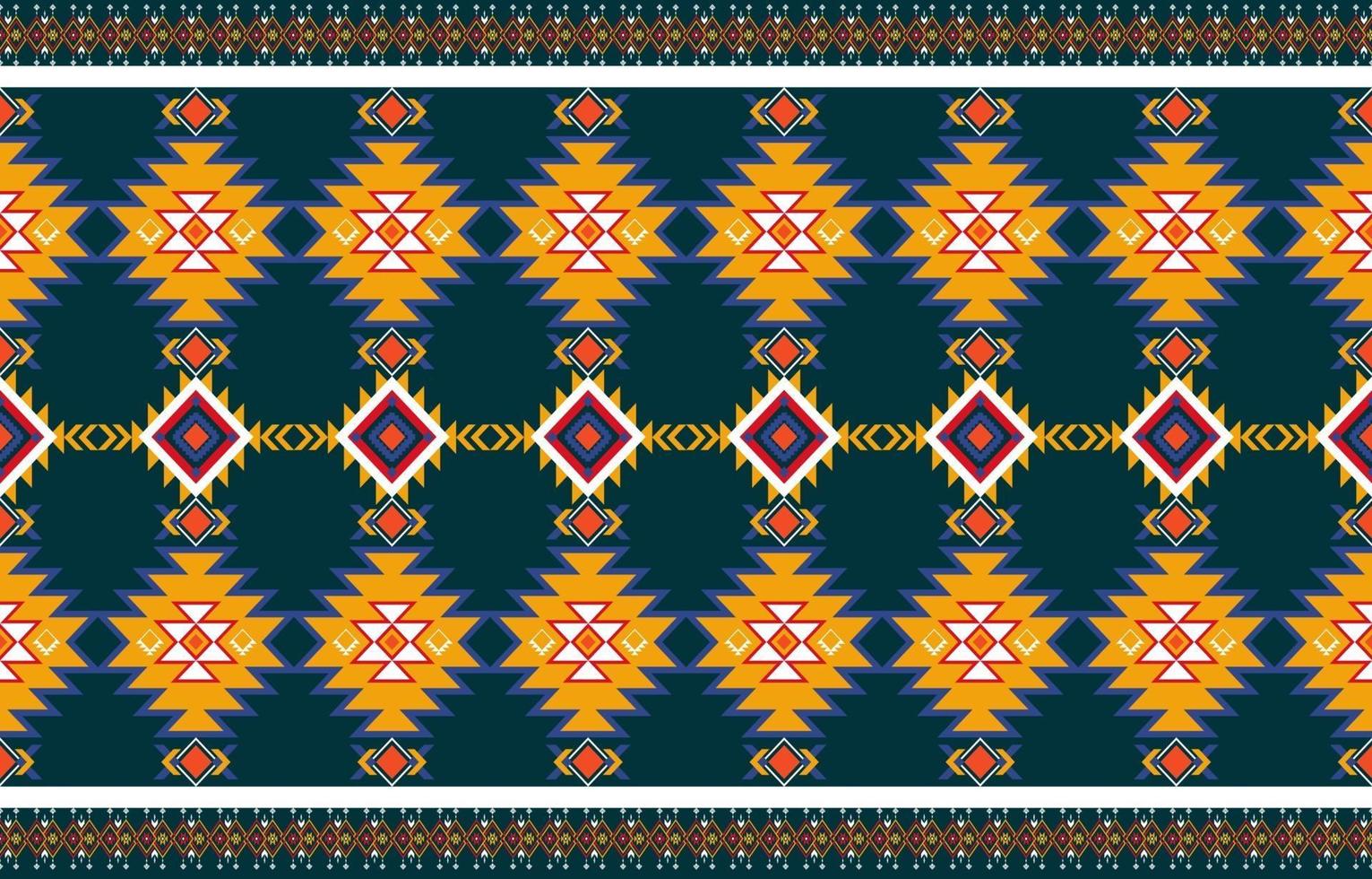 Naranja y rojo abstracto geométrico patrón nativo vector perfecta repetición geométrica.