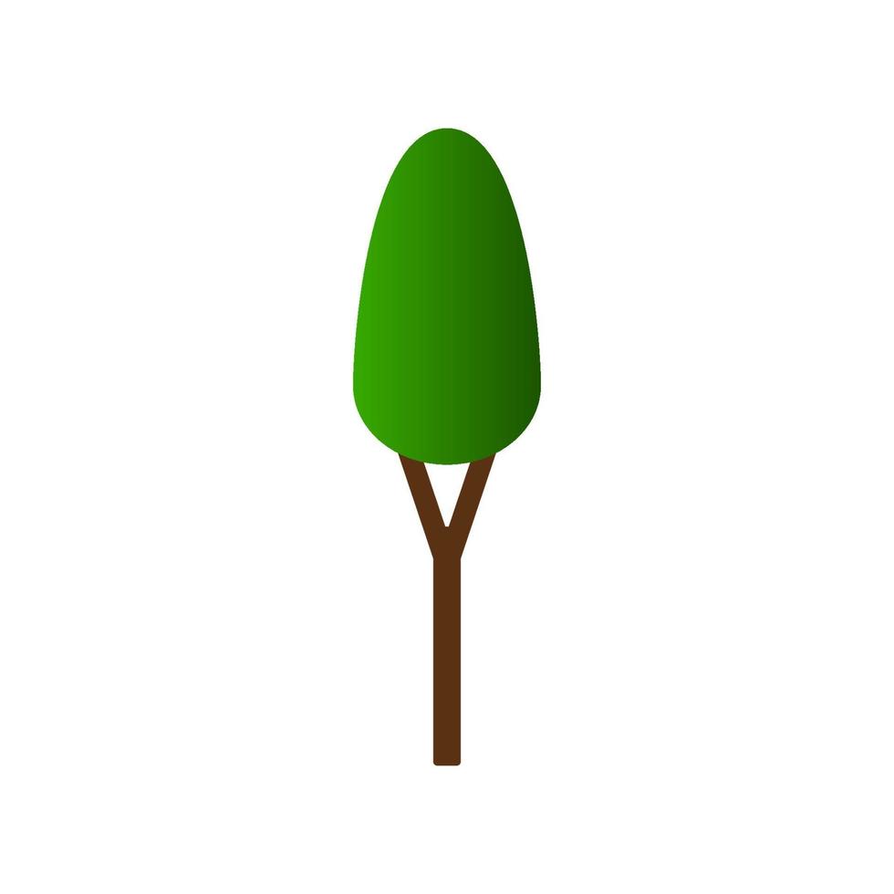 Isometric Tree On White Background vector