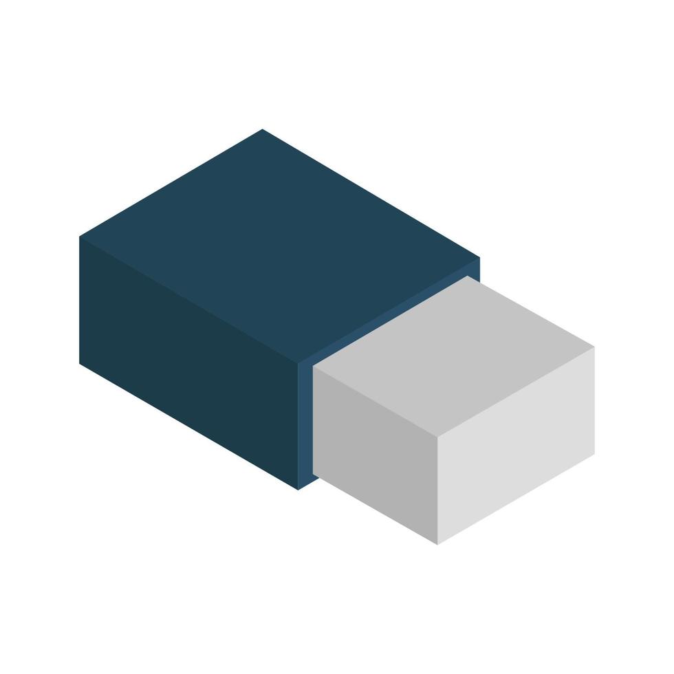 Eraser Isometric On White Background vector