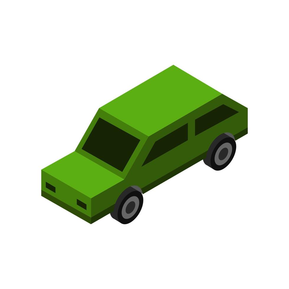 Isometric Car On White Background vector